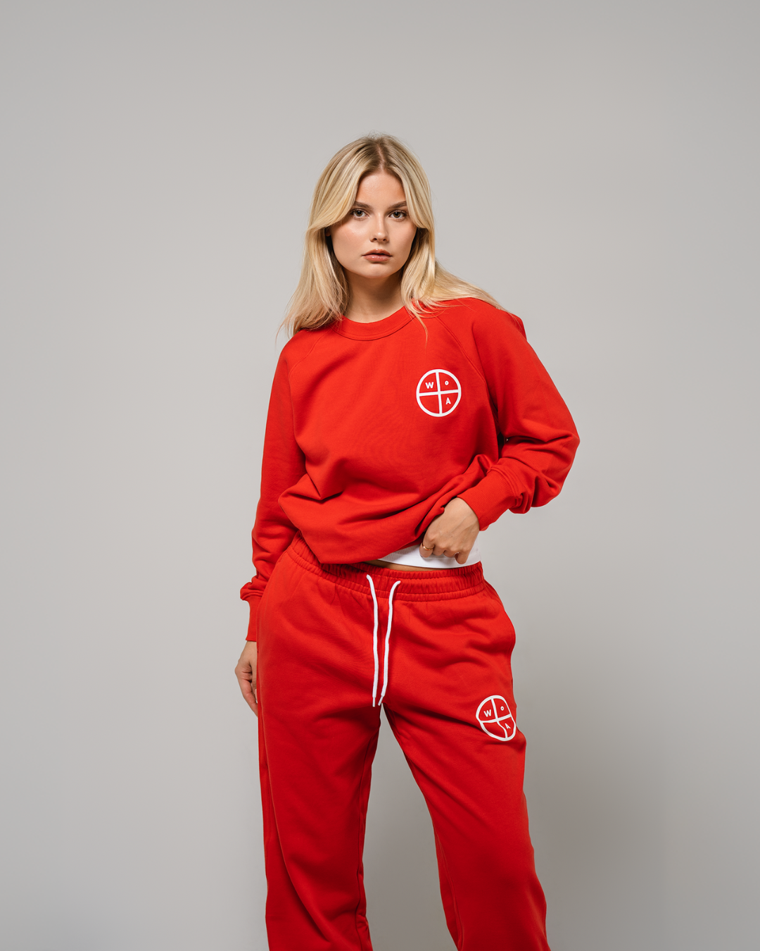 WA RED COTTON TRACKSUIT